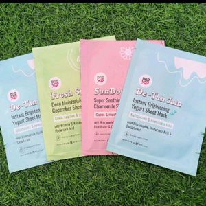 Combo Of 4 Sheet Masks