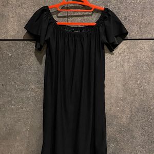 Mango off Shoulder Black Dress