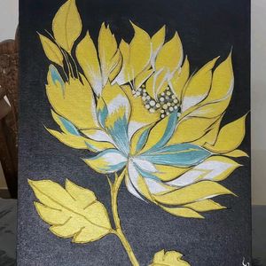 Golden bloom Acrylic Canvas Painting