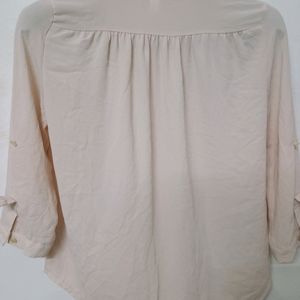 Peach Georgette Top Shirt