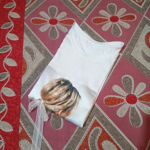 White Beautiful Tshirt Fancy