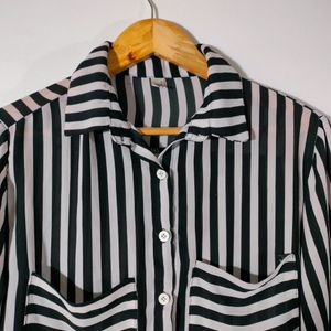 Black Striped Top (Women's)