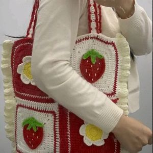 Crochet Granny Squares Bag ❤️🍒🍓🌼