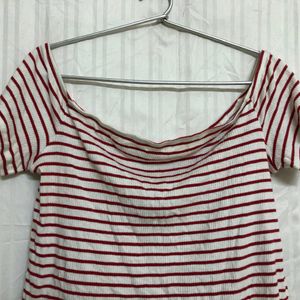 White & Red Cotton Top