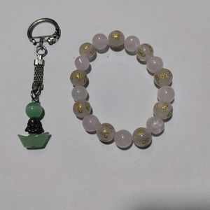 Combo Of Bracelet And Keychain