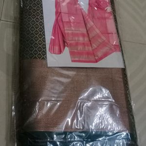 New Copper Border Banarasi Silk Saree