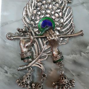 Samridhi DC Silver-Plated Beaded Peacock Jewellery