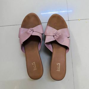 A Good Pair Of Peach-coloured Comfort Sandals