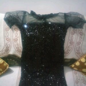 Black Sequined Dress