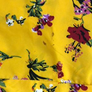 YELLOW FLORAL PRINT DRESSES