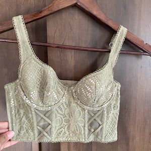 Olive Green Colour Bralette