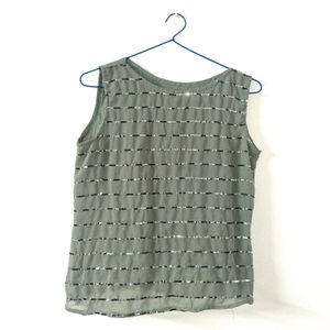 Grey Party Wear Top