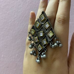 Oxidized Statement Ring