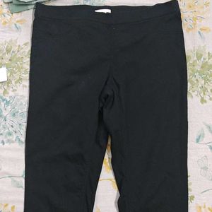 Black Slim Fit Cotton Pants