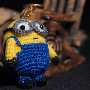 Handmade Crochet Minion Keychain