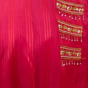 Red Kurta A Line