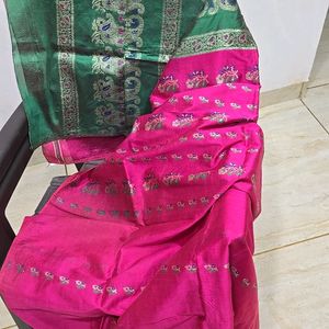 Banarasi Silk Saree Pink