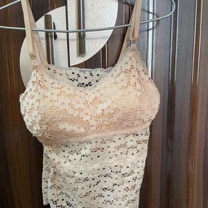 Winter Sale Nude Padded Net Camisole