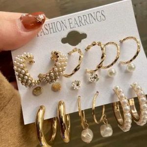 Stylish gold Plated earrings For Girls (Pack Of 9)