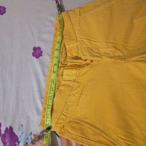 Trouser For Men (Yellow Color) , Length 41.7 " , Waist 30"