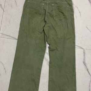 Olive Green Straight Fit jeans