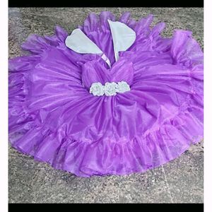 Purple Baby Girl First Birthday Dress