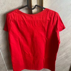 Domyos- Decathlon Red Color Loose Fit Tshirt