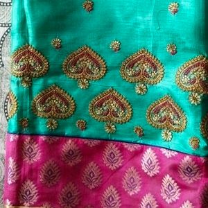 Mor Pankh Green Saree