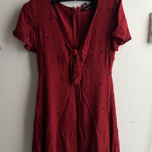 Maroon Heart Dress