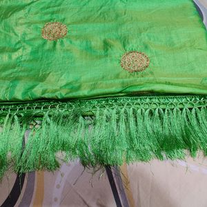 Silk Parrot  Green 💚 Saree