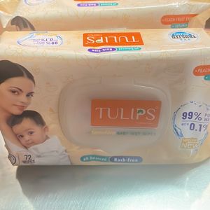 Tulips Wet Wipes Combo Of 2 Pcs