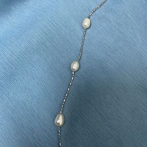 Silver Pearl Necklace