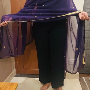 Beautiful Embellished Purple Dupatta