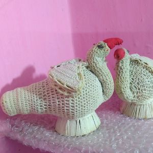 Handmade White Duck (Set Of 2)