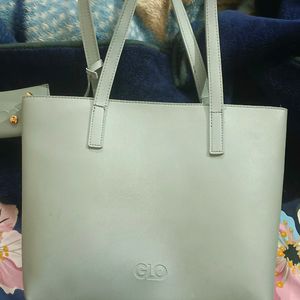 Greyish Blue Women's Handbag