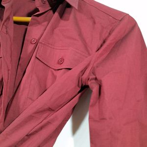 Red Cotton Shirt(women's)