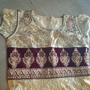 Golden Anarkali kurta