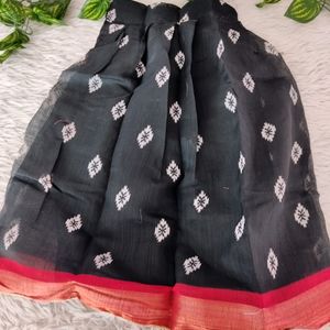 Black And Red Ethnic Skirt with Blouse