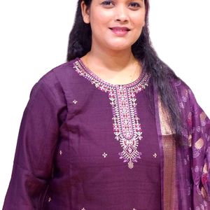 Stitched Kurta Set With Dupatta