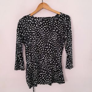 Black Printed Top (Women's)