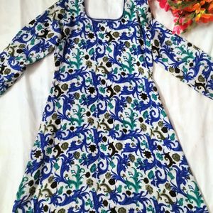 Multi Flower Blue Purple Kurti