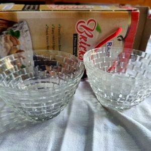 Set Of Two Glass Bowl