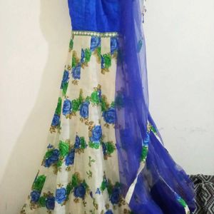 New Multi Colour Gown With Dupatta