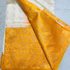 Offwhite Art Silk Saree