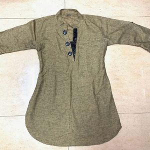 Tan Black Tunic Top