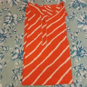 Orange Lehriya Kurti Like New