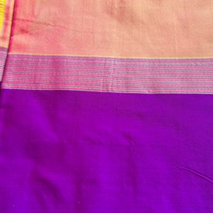 Double Colour Silk Saree With Blouse