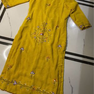 Lime Green Beautiful Kurti