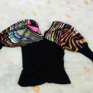 multicolored fashionable top