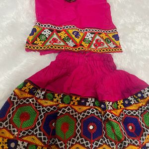 Beautiful Dark Pink Lehenga Choli For Baby Girl